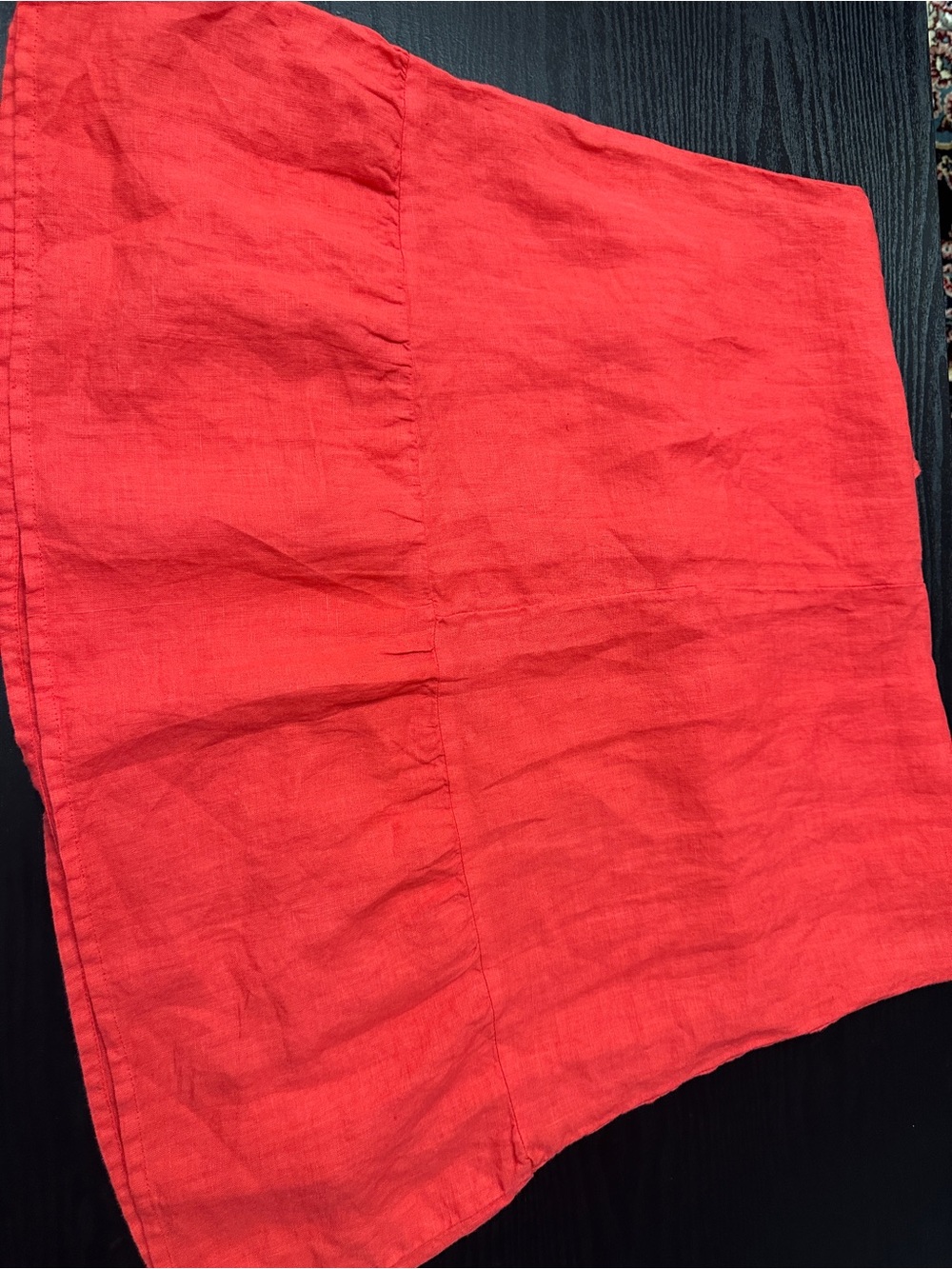Sleeveless Red Linen Blend Sundress - Picture 9 of 10